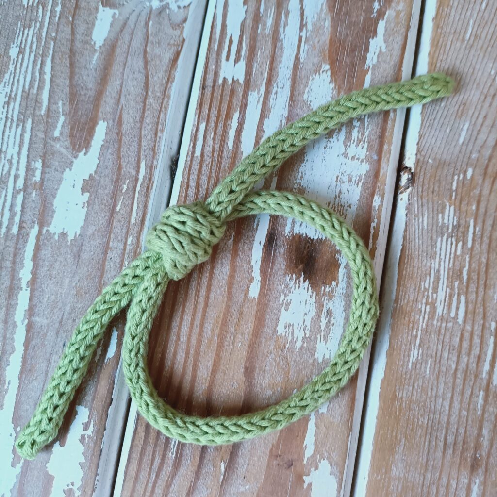 I-cord adjustable hair tie